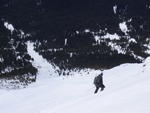 Skier Descending the SW slopes