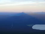 The shadow of Mt Thielson as the sun rises. (1)
